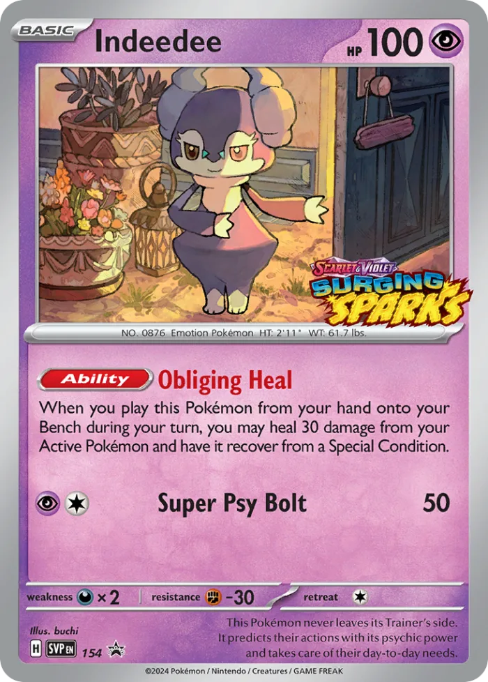Indeedee #SVP 154 SV Black Star Promos Pokemon card