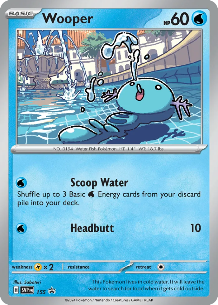 Wooper #SVP 155 SV Black Star Promos Pokemon card