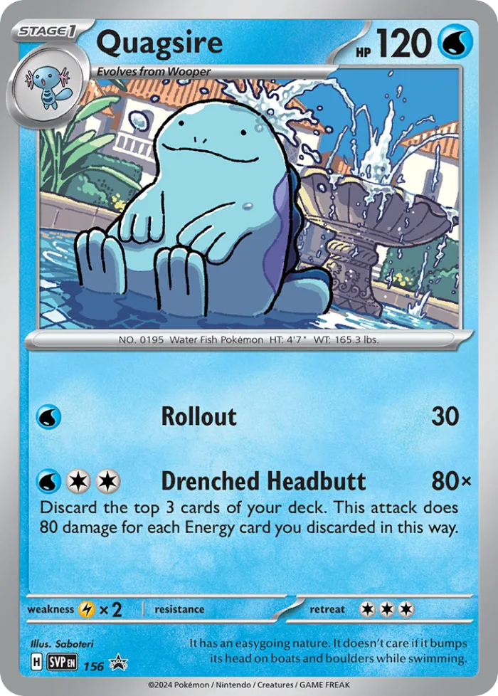 Quagsire #SVP 156 SV Black Star Promos Pokemon card