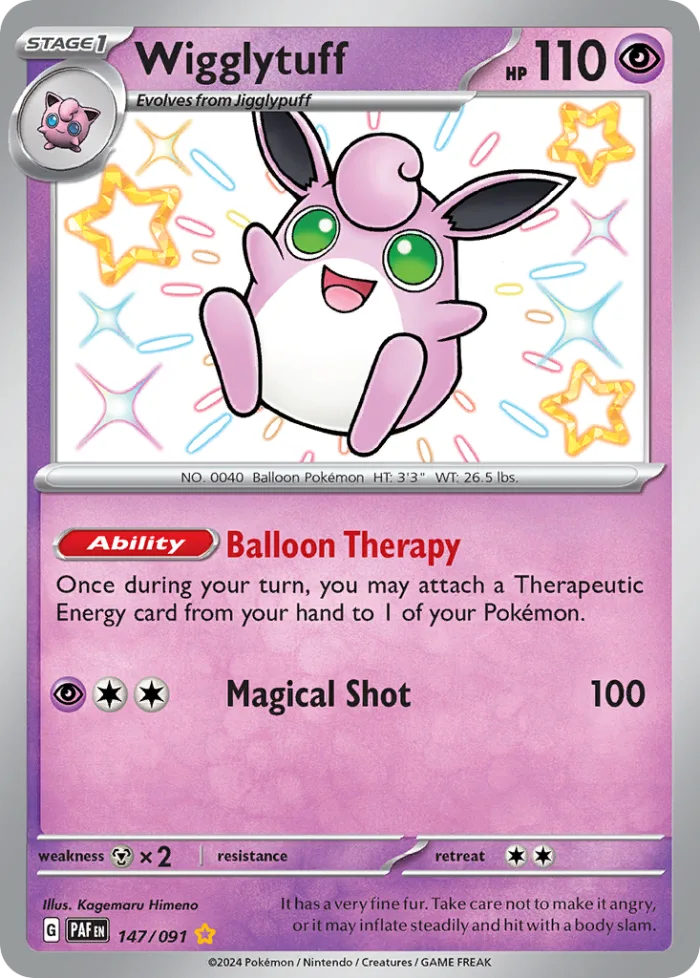 Wigglytuff #147 Paldean Fates Pokemon card