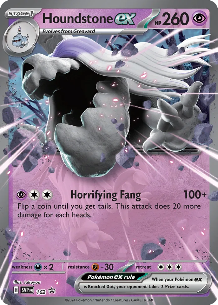 Houndstone ex #SVP 162 SV Black Star Promos Pokemon card