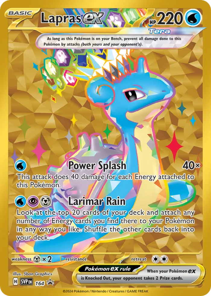Lapras ex #SVP 164 SV Black Star Promos Pokemon card