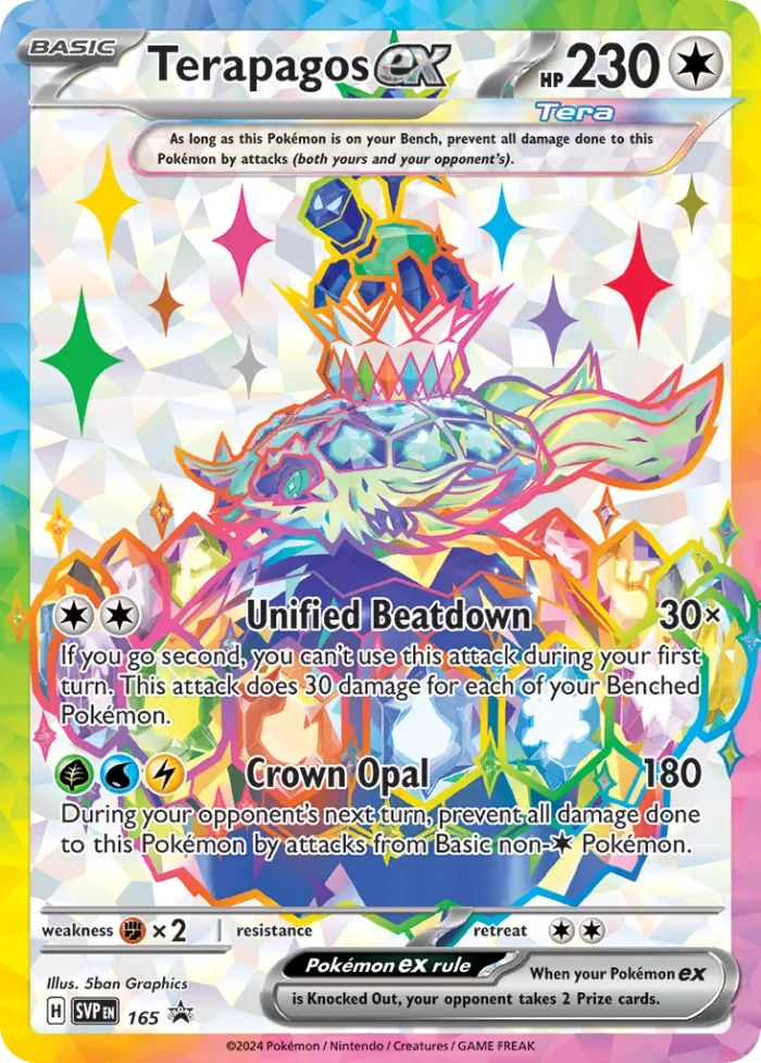Terapagos ex #SVP 165 SV Black Star Promos Pokemon card