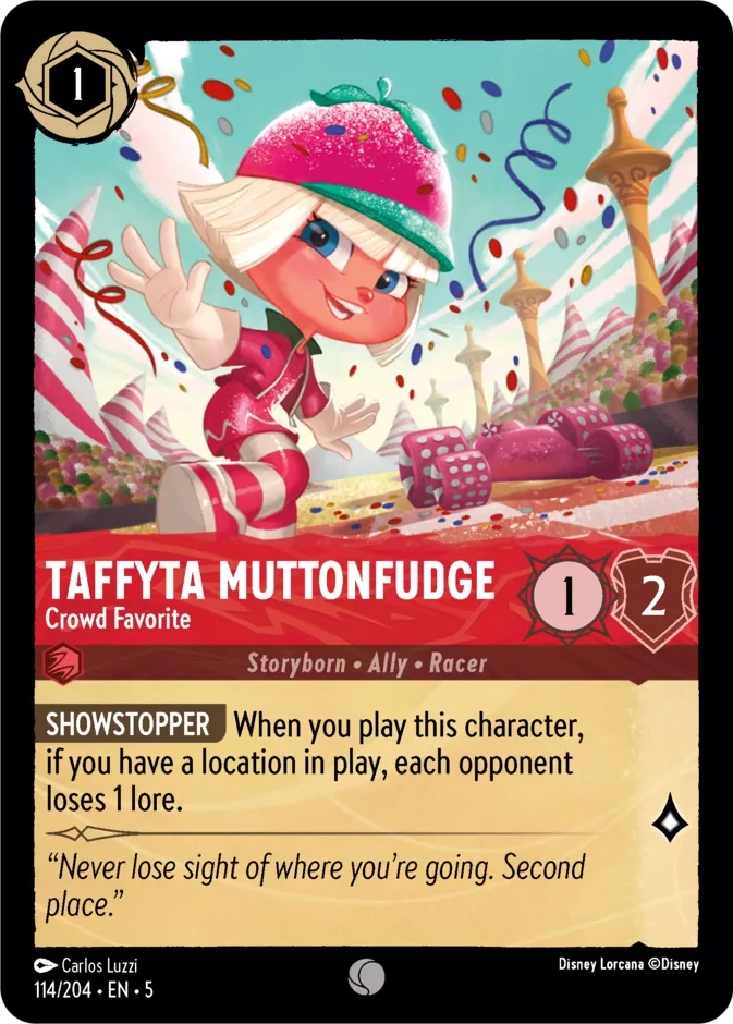 Taffyta Muttonfudge #114 Shimmering Skies Disney Lorcana card