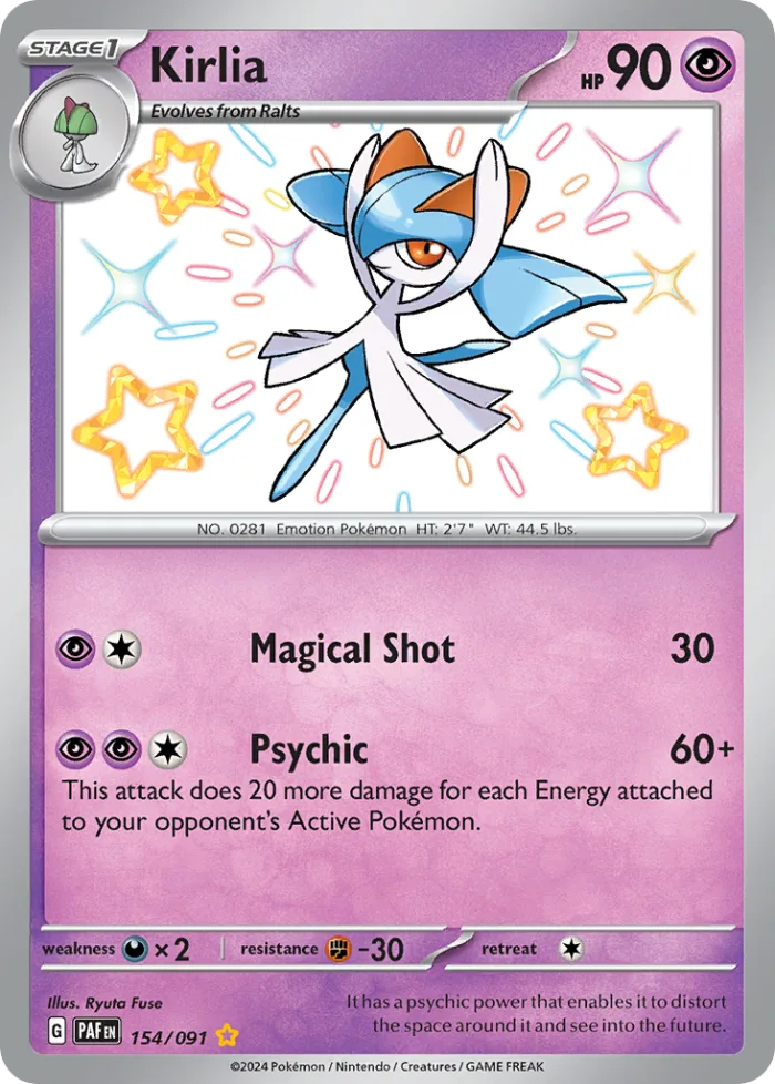 Kirlia #154 Paldean Fates Pokemon card