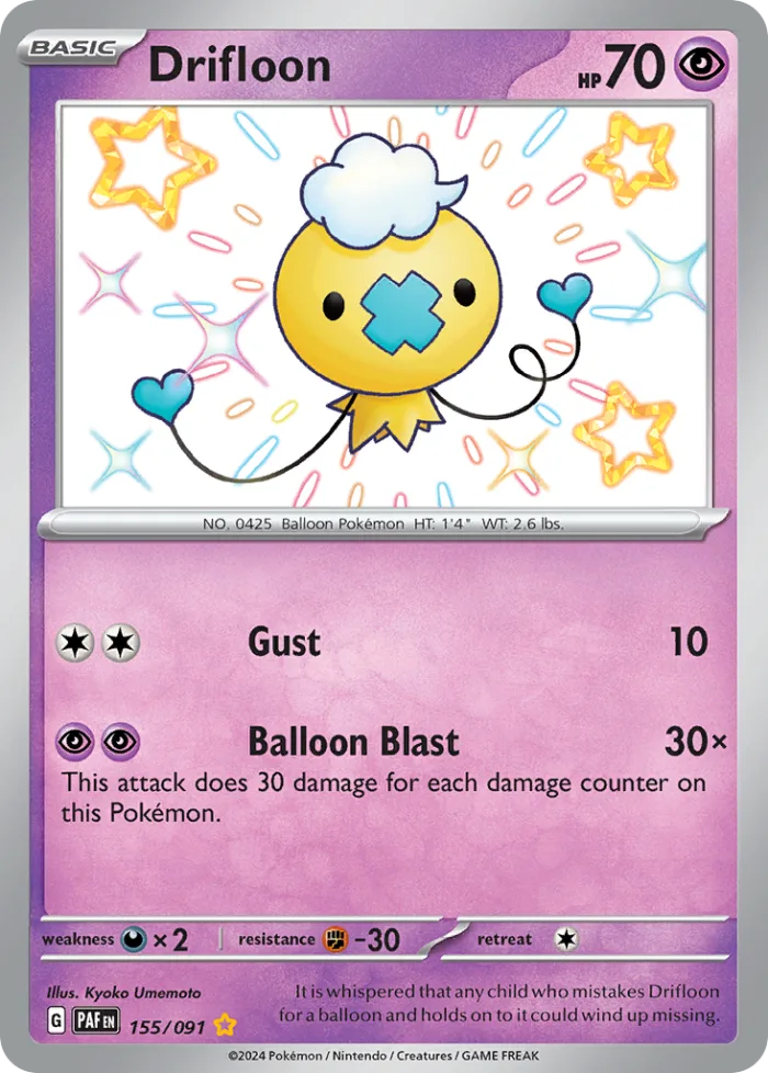 Drifloon #155 Paldean Fates Pokemon card