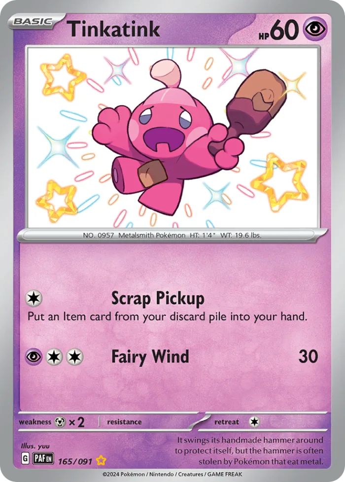 Tinkatink #165 Paldean Fates Pokemon card