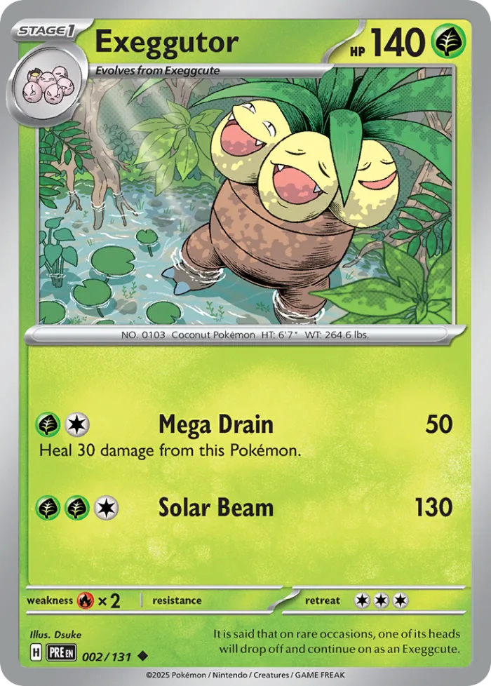 Exeggutor #2 Prismatic Evolutions Pokemon card