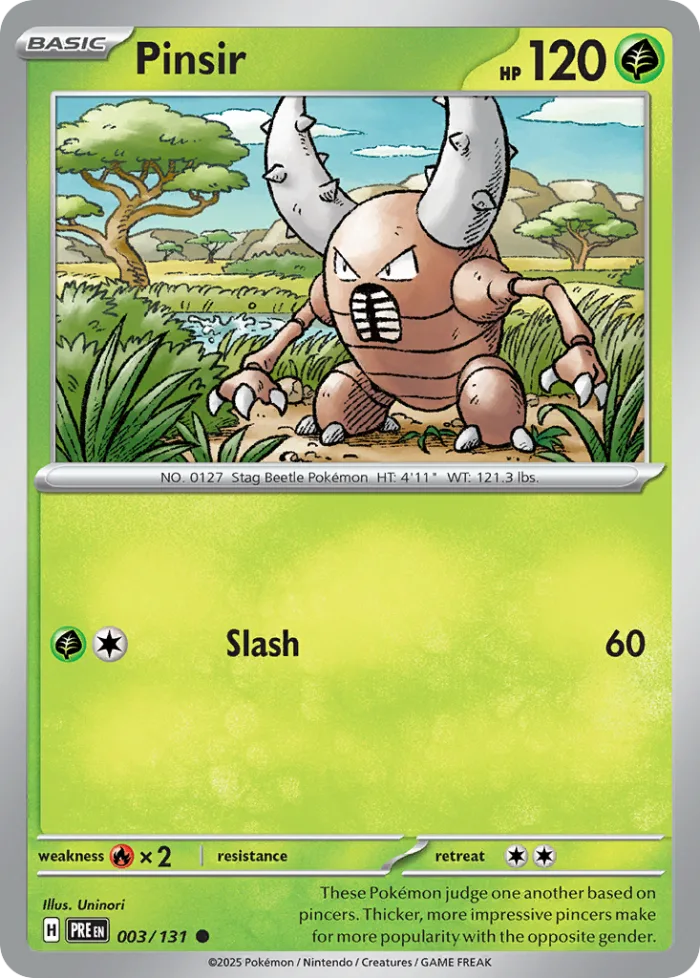 Pinsir #3 Prismatic Evolutions Pokemon card
