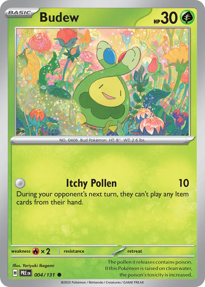 Budew #4 Prismatic Evolutions Pokemon card