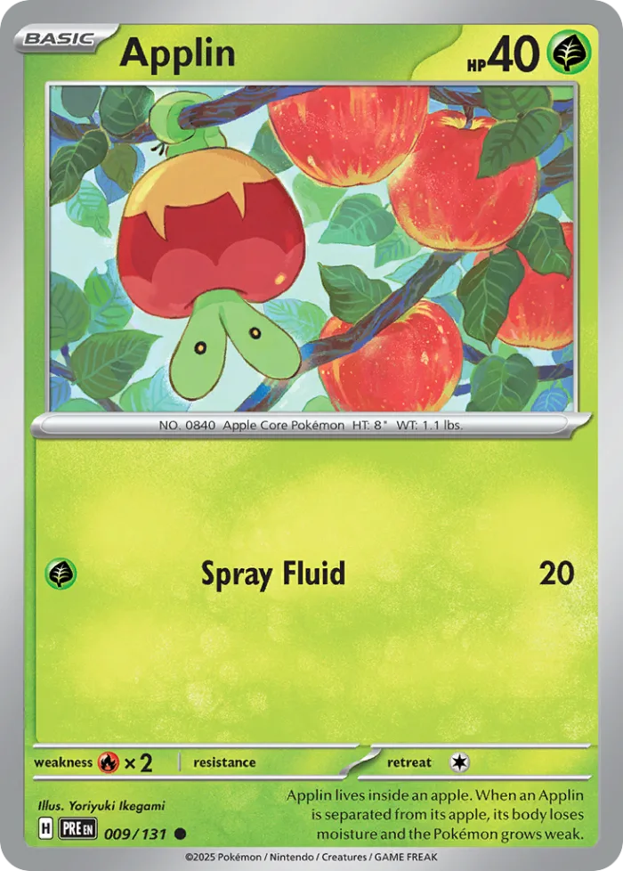 Applin #9 Prismatic Evolutions Pokemon card