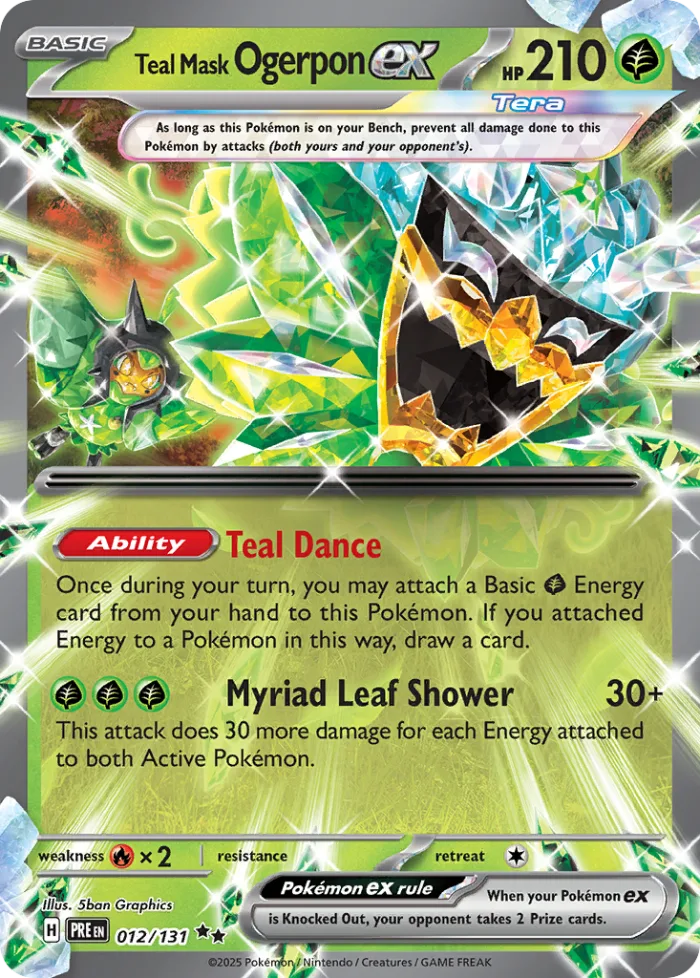 Teal Mask Ogerpon ex #12 Prismatic Evolutions Pokemon card