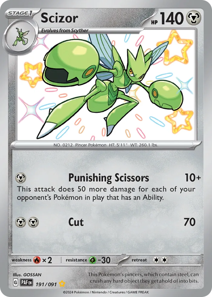 Scizor #191 Paldean Fates Pokemon card