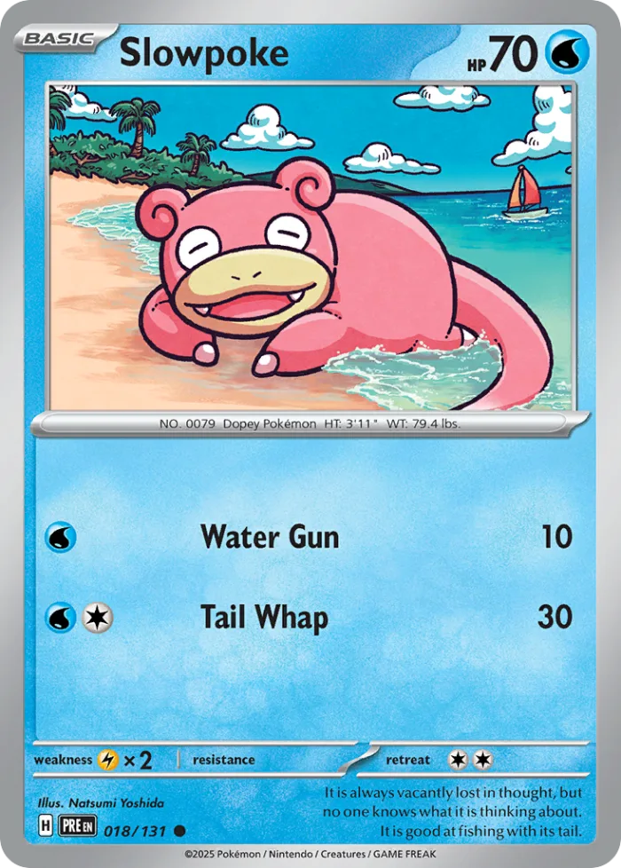 Slowpoke #18 Prismatic Evolutions Pokemon card