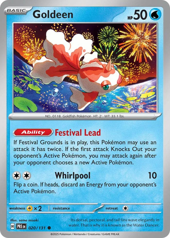 Goldeen #20 Prismatic Evolutions Pokemon card