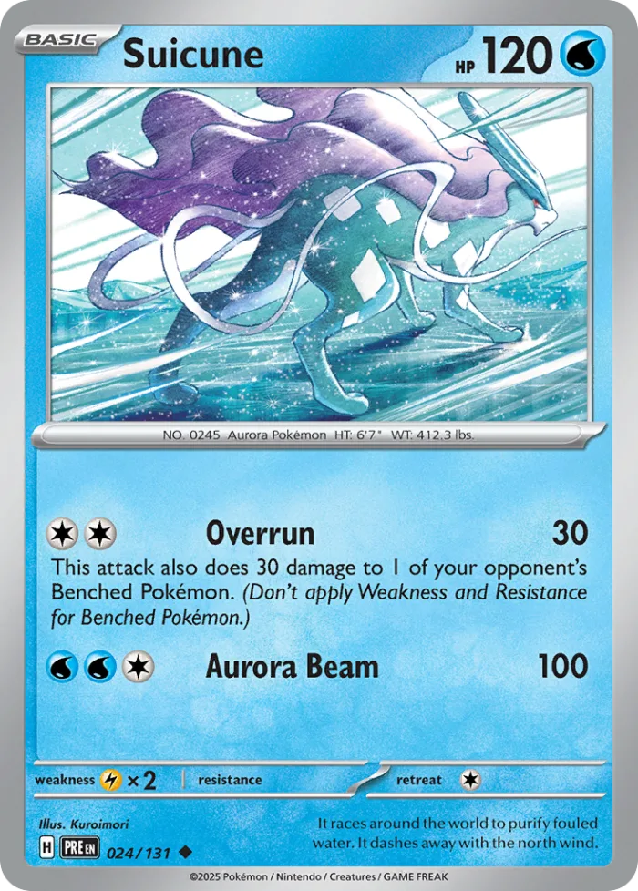Suicune #24 Prismatic Evolutions Pokemon card