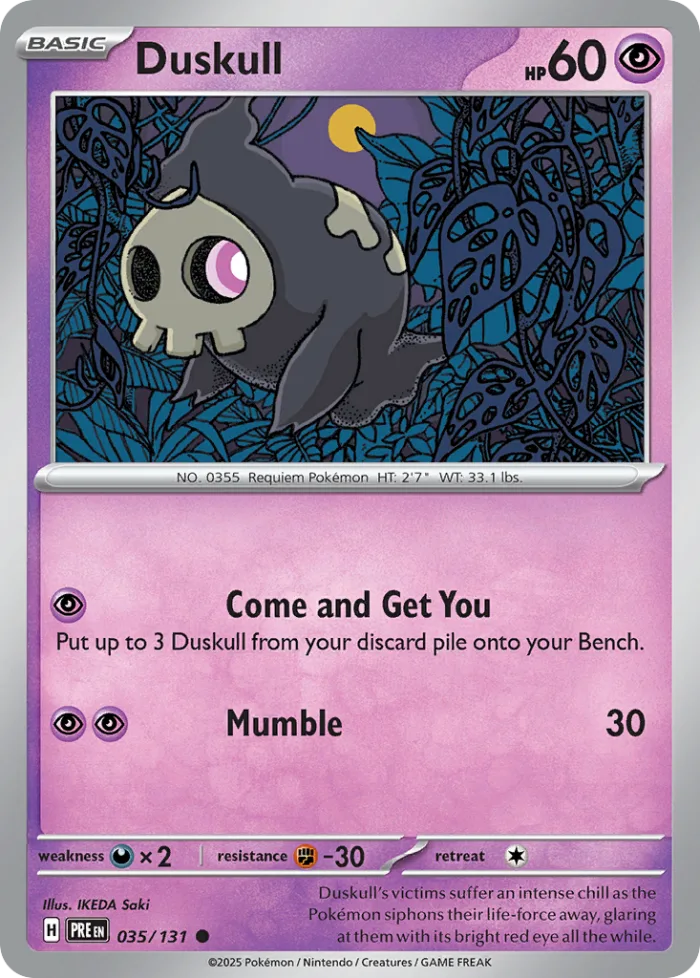 Duskull #35 Prismatic Evolutions Pokemon card