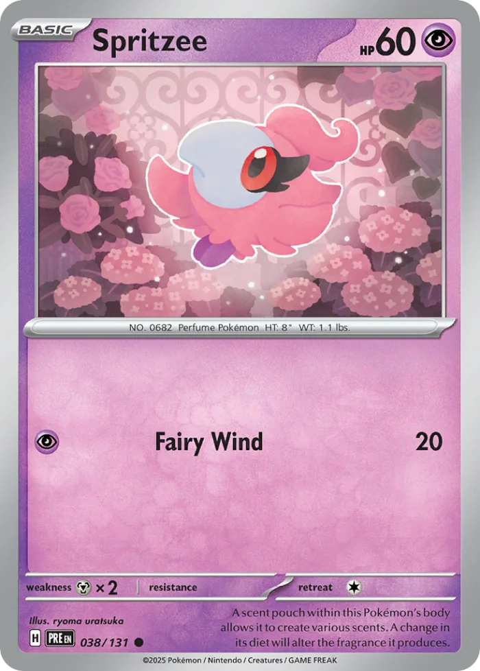 Spritzee #38 Prismatic Evolutions Pokemon card