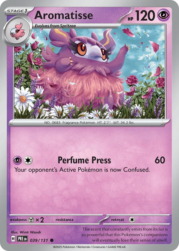 Aromatisse #39 Prismatic Evolutions Pokemon card