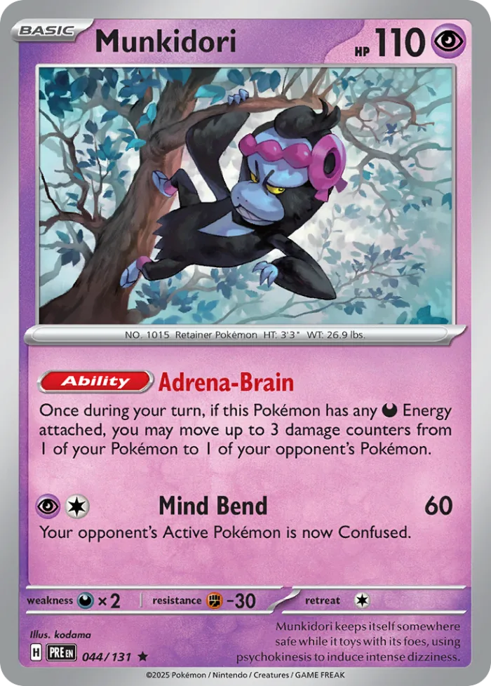 Munkidori #44 Prismatic Evolutions Pokemon card