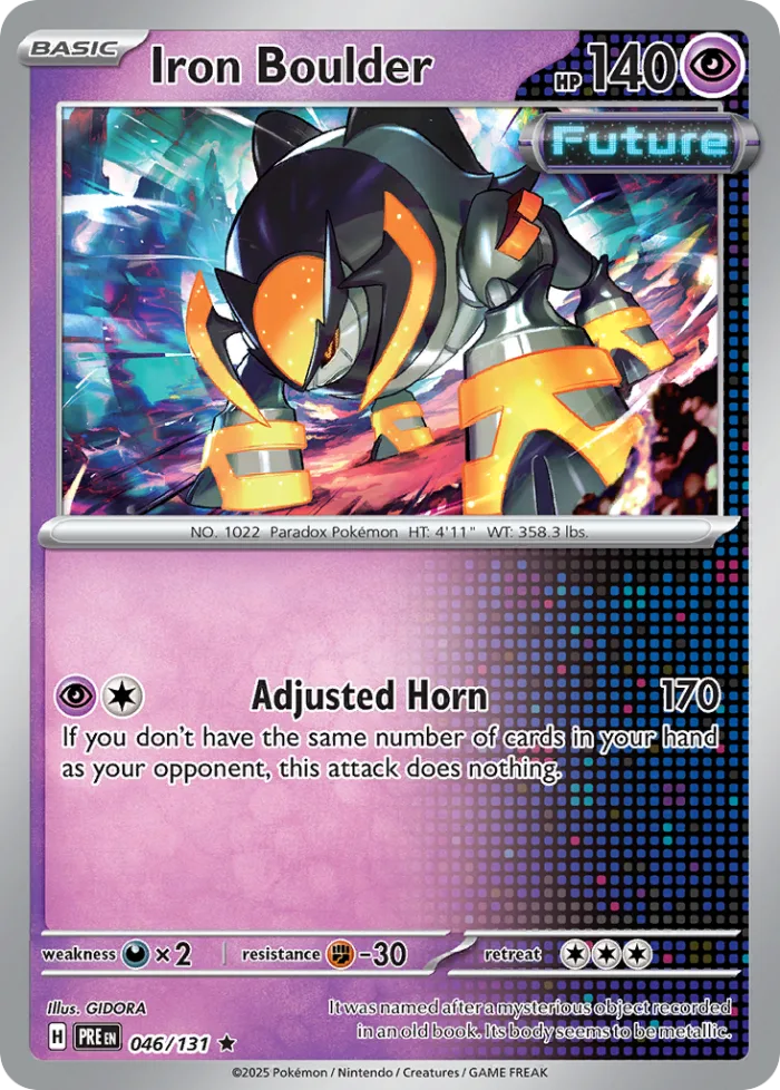 Iron Boulder #46 Prismatic Evolutions Pokemon card