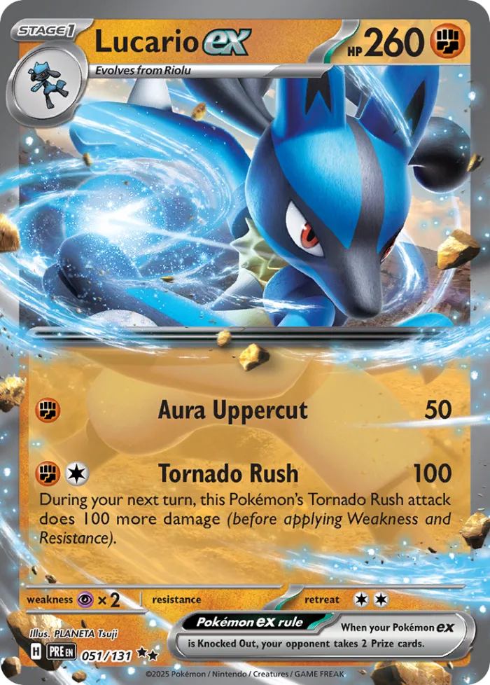 Lucario ex #51 Prismatic Evolutions Pokemon card