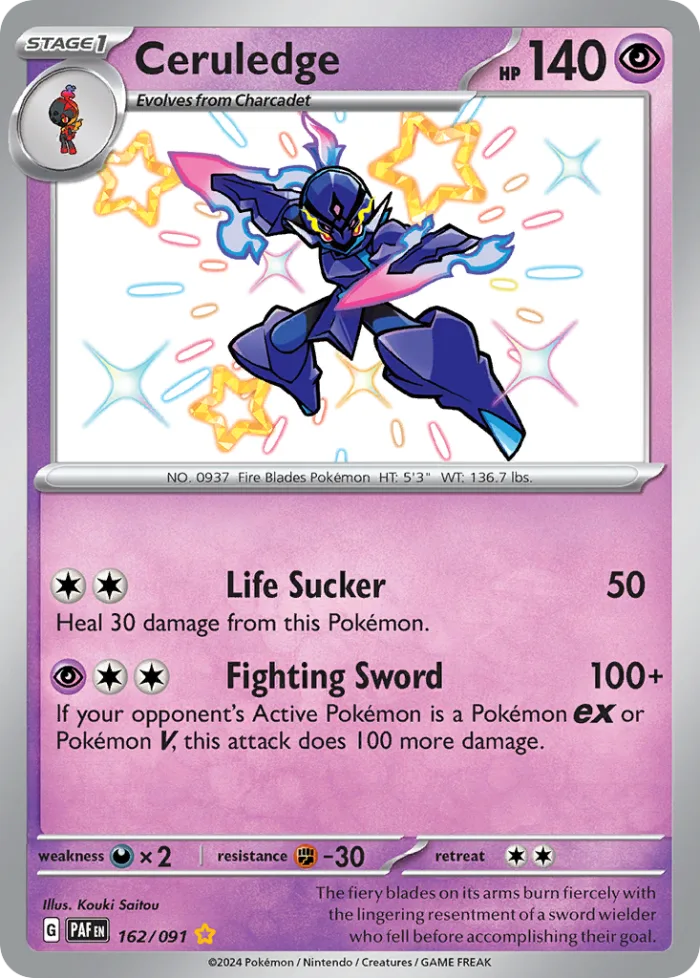 Ceruledge #162 Paldean Fates Pokemon card
