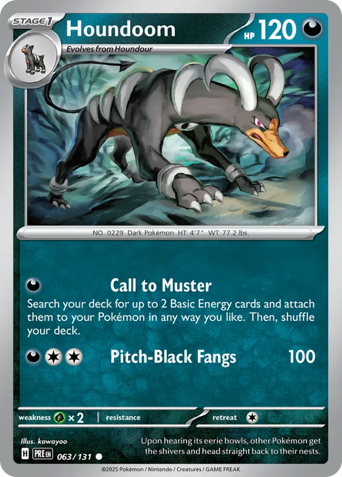 Houndoom #63 Prismatic Evolutions Pokemon card