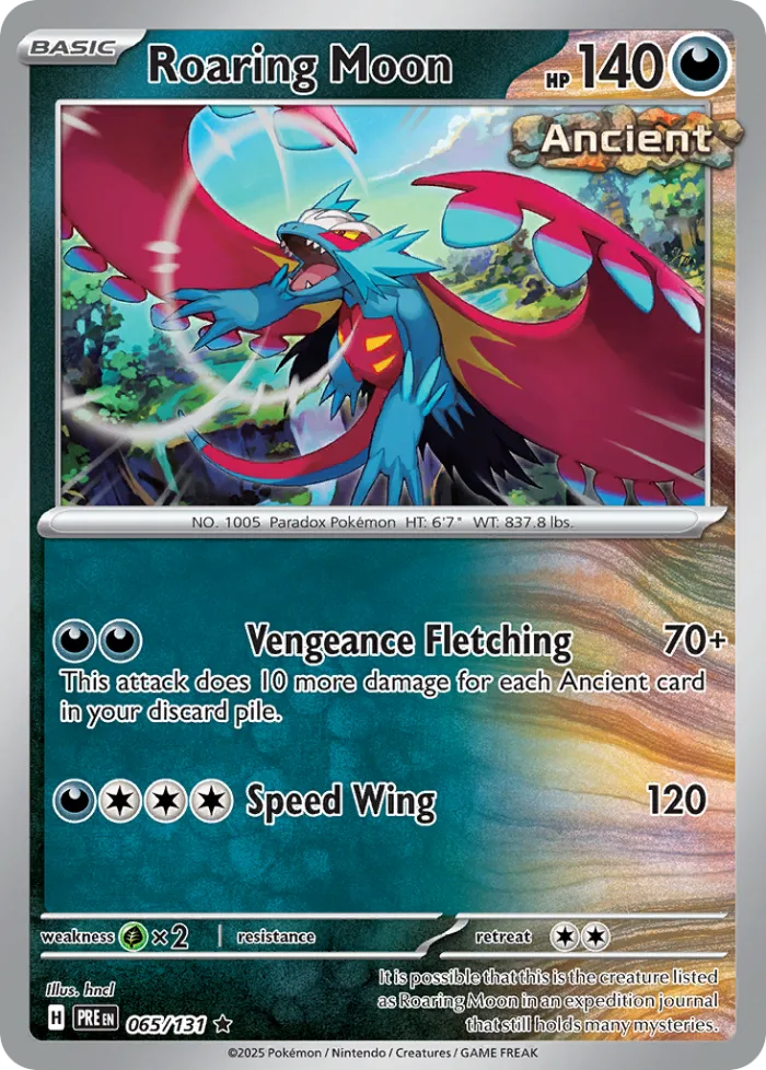 Roaring Moon #65 Prismatic Evolutions Pokemon card