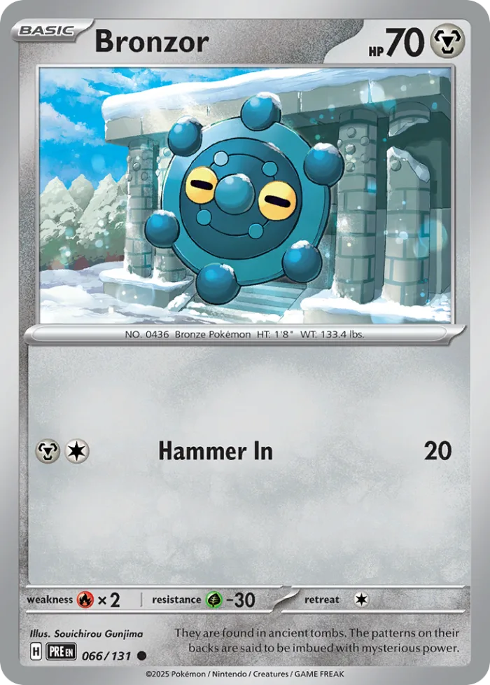 Bronzor #66 Prismatic Evolutions Pokemon card