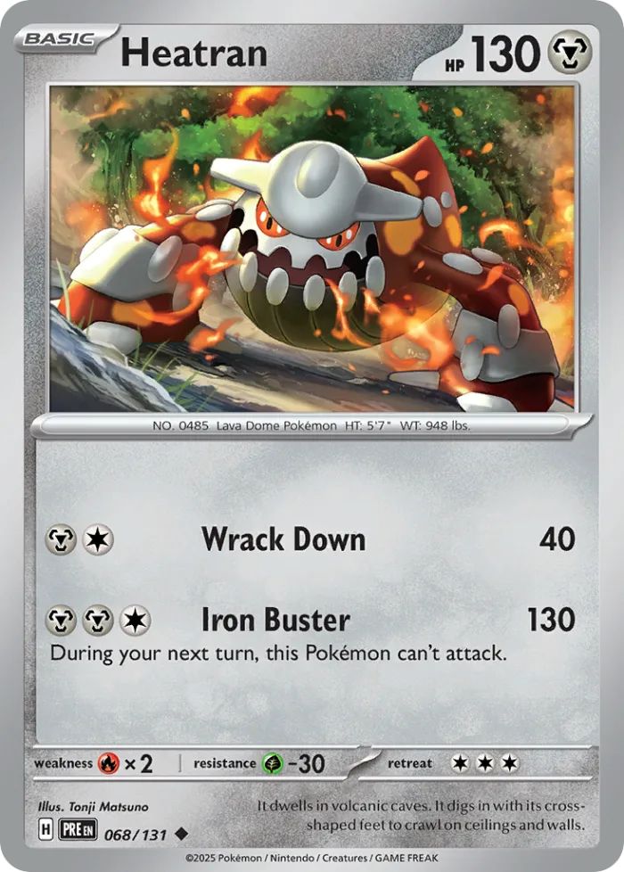 Heatran #68 Prismatic Evolutions Pokemon card