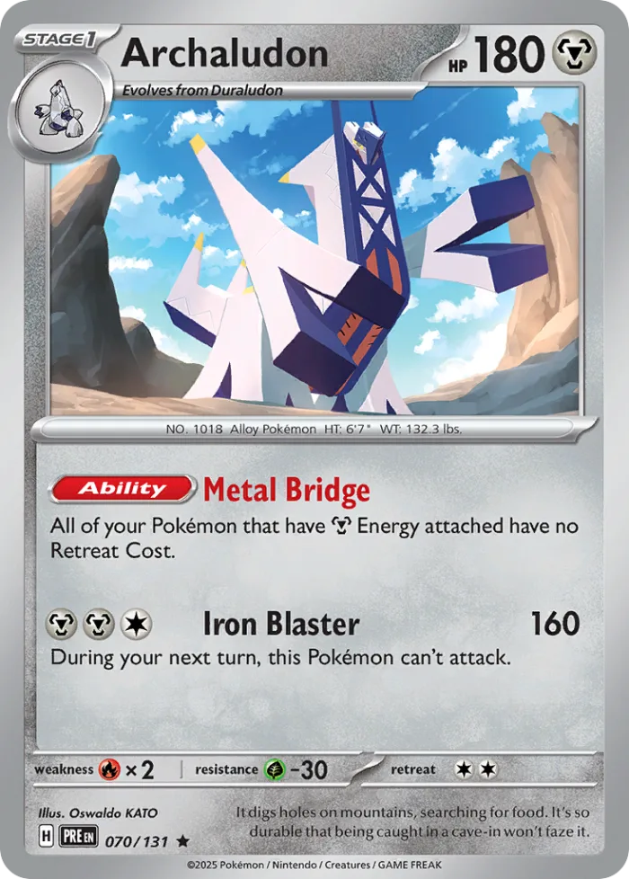 Archaludon #70 Prismatic Evolutions Pokemon card