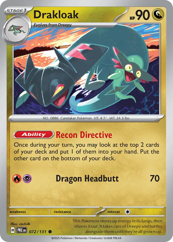 Drakloak #72 Prismatic Evolutions Pokemon card