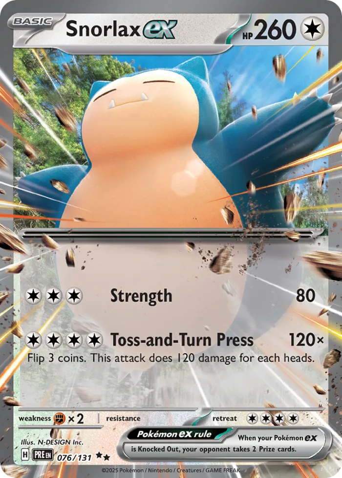 Snorlax ex #76 Prismatic Evolutions Pokemon card