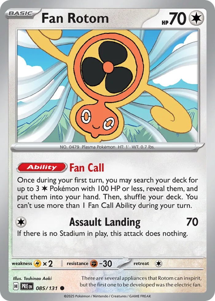 Fan Rotom #85 Prismatic Evolutions Pokemon card