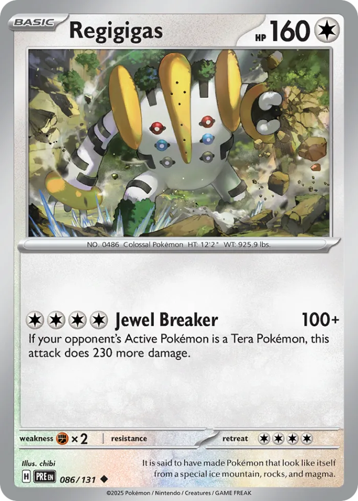 Regigigas #86 Prismatic Evolutions Pokemon card