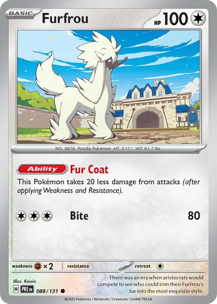 Furfrou #88 Prismatic Evolutions Pokemon card