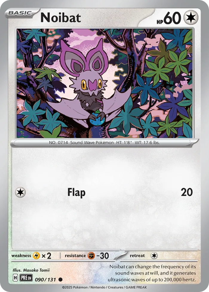 Noibat #90 Prismatic Evolutions Pokemon card