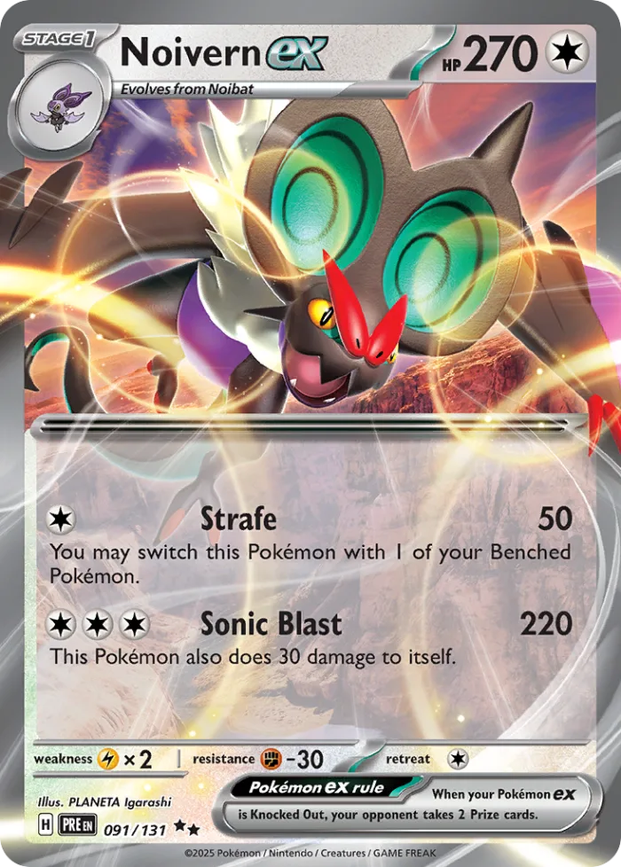 Noivern ex #91 Prismatic Evolutions Pokemon card