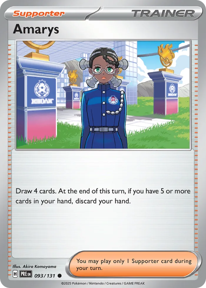 Amarys #93 Prismatic Evolutions Pokemon card