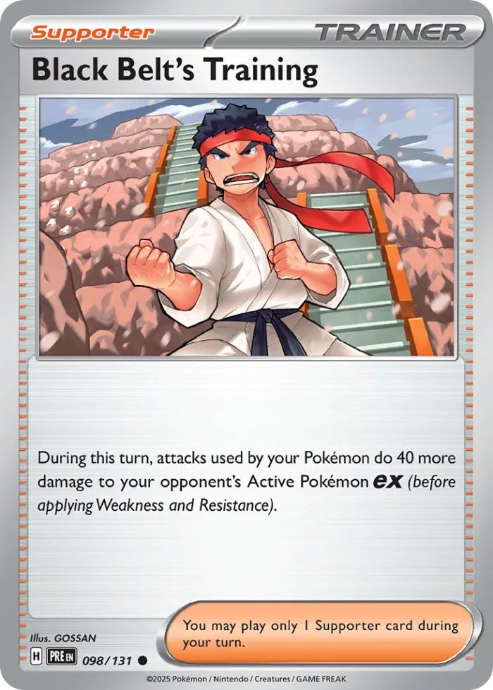 Black Belt's Training #98 Prismatic Evolutions Pokemon card