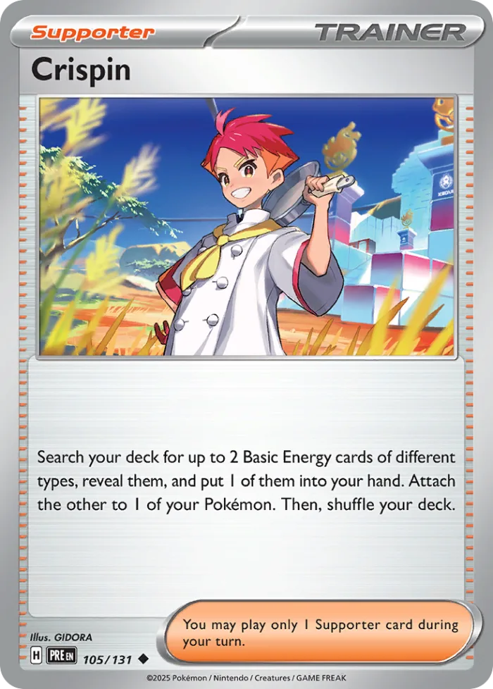 Crispin #105 Prismatic Evolutions Pokemon card