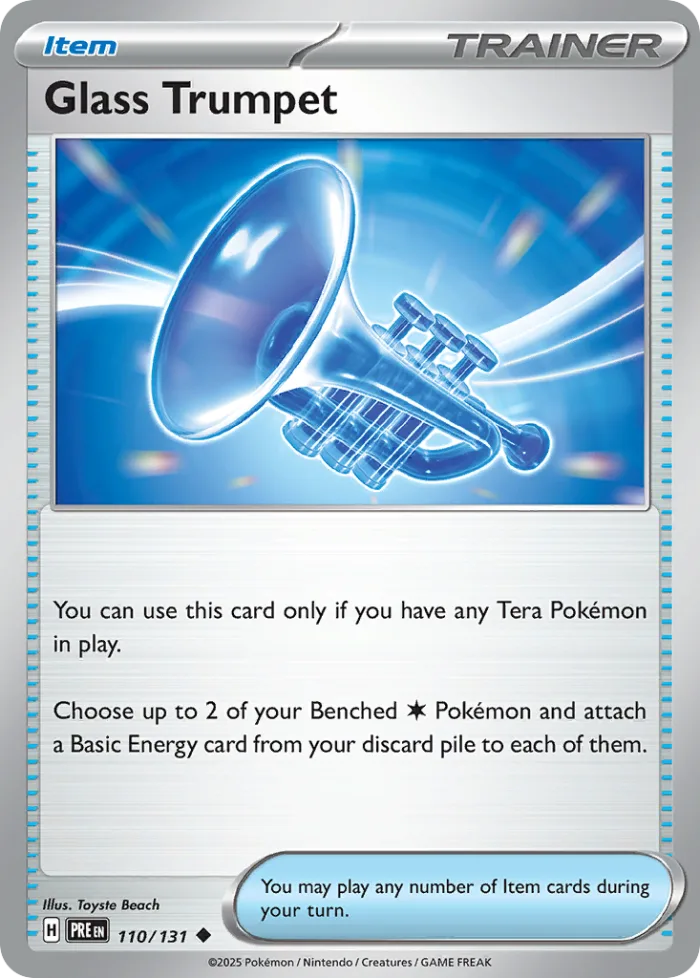Glass Trumpet #110 Prismatic Evolutions Pokemon card