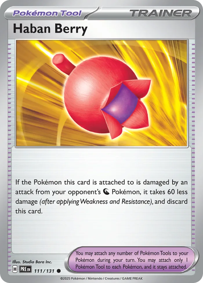 Haban Berry #111 Prismatic Evolutions Pokemon card