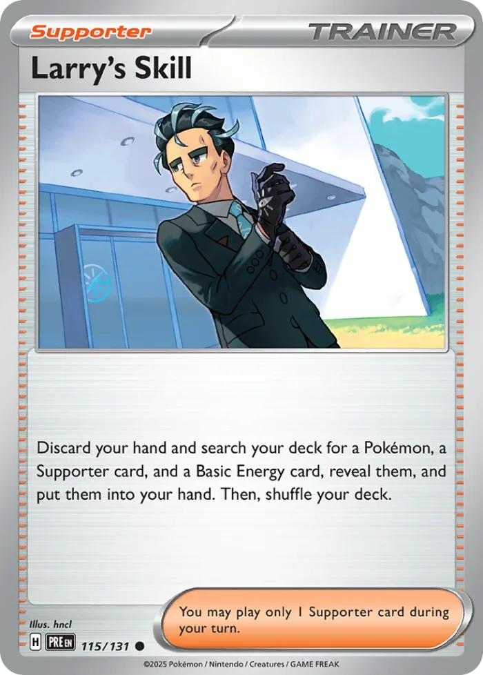 Larry's Skill #115 Prismatic Evolutions Pokemon card