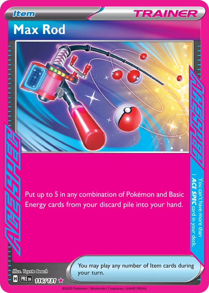 Max Rod #116 Prismatic Evolutions Pokemon card