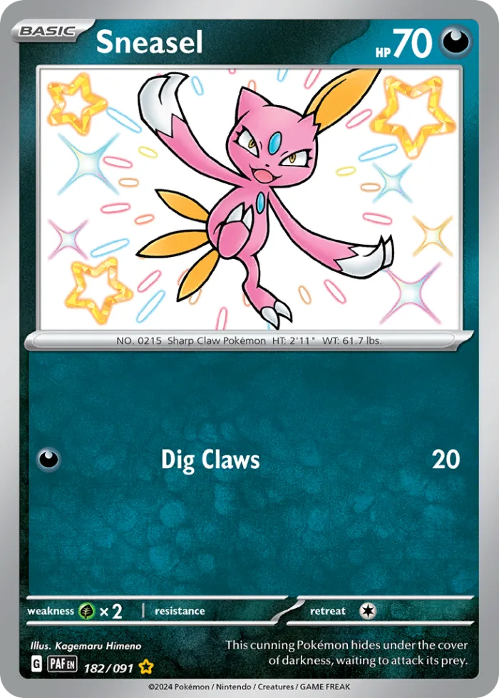Sneasel #182 Paldean Fates Pokemon card