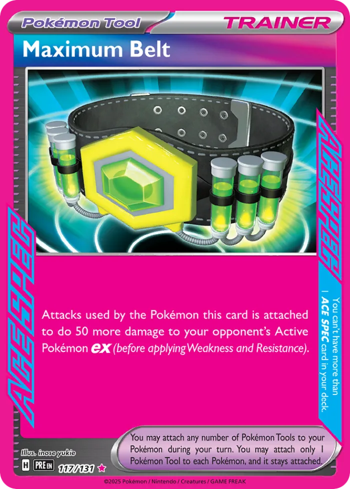 Maximum Belt #117 Prismatic Evolutions Pokemon card