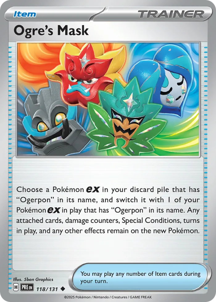 Ogre's Mask #118 Prismatic Evolutions Pokemon card