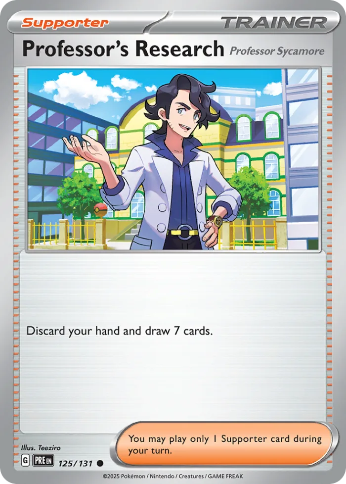 Professor's Research #125 Prismatic Evolutions Pokemon card